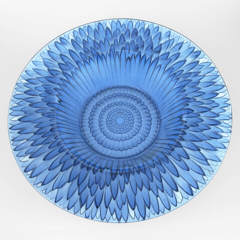 Florabella Schaal Lalique 1929 saffierblauw001   kopie