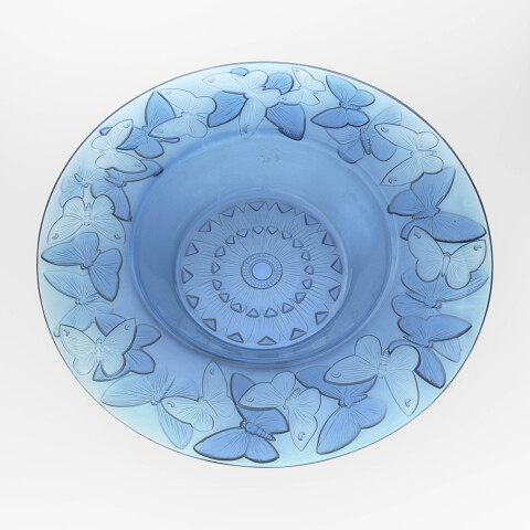 Phal&eacute;ne Schaal Lalique 1929 saffierblauw001